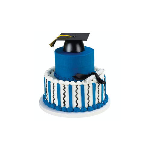 Cub Tiered Graduation Cake with Stripes