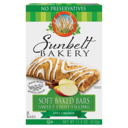 Sunbelt Bakery Soft Baked Bars, Apple Cinnamon