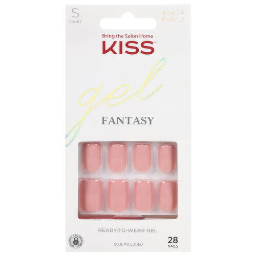 Kiss Fantasy Collection Nails, Gel, Short Length