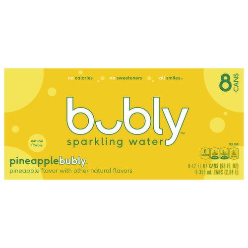 bubly Sparkling Water, Pineapple