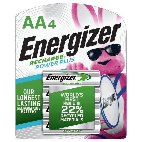 Energizer Recharge AA4 Power Plus Rechargeable Battery