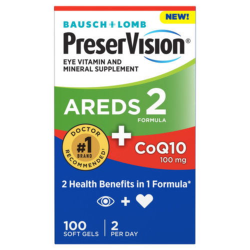 PreserVision Areds 2 Formula + CoQ10, 100 mg, Softgels