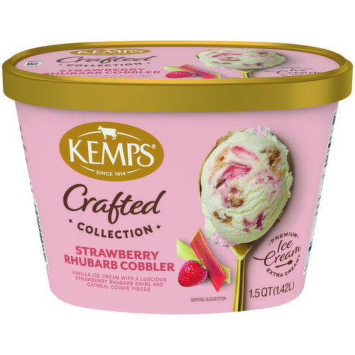 Kemps Crafted Collection Crafted Collection Strawberry Rhubarb Cobbler Ice Cream