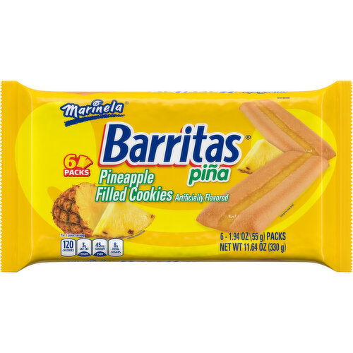 Marinela Piña Pineapple Filled Cookies, 6 packs, 11.64 oz