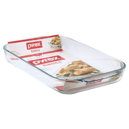 Pyrex Basics Glass Bakeware, 4.8 Quart