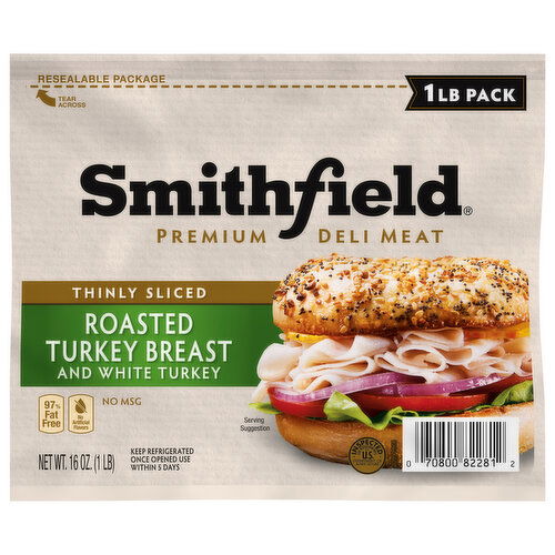 Smithfield Turkey Breast, Roasted, Thinly Sliced