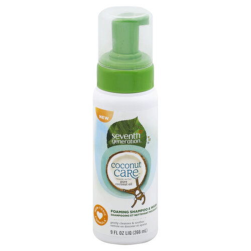 Seventh Generation Shampoo & Wash, Foaming, Coconut Care