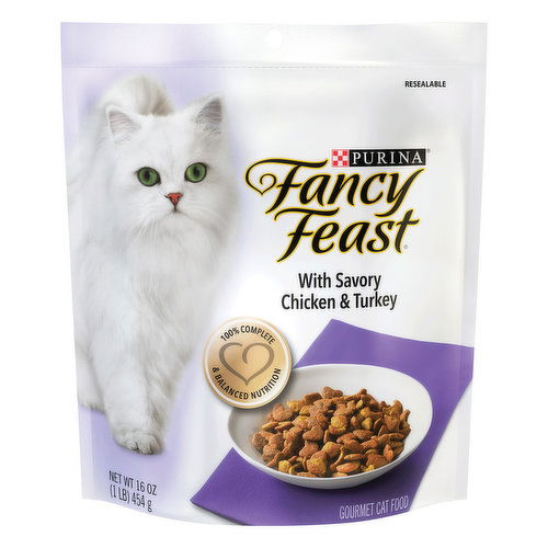 Fancy Feast Cat Food, Gourmet, Chicken & Turkey