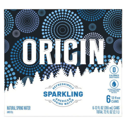 Origin Spring Water, Natural, Sparkling