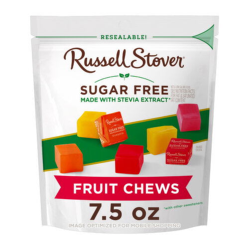 Russell Stover sugar free Sugar Free Fruit Chews, 7.5 oz. bag (≈ 35 pieces)