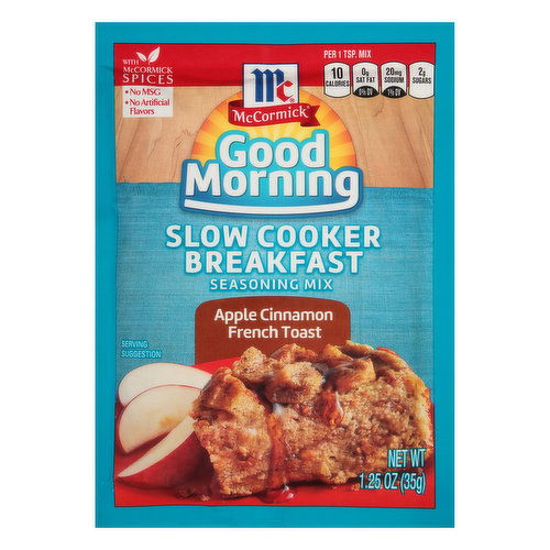 McCormick Good Morning Slow Cooker Breakfast Seasoning Mix, Apple Cinnamon French Toast