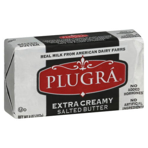 Plugra Butter, Salted, Extra Creamy