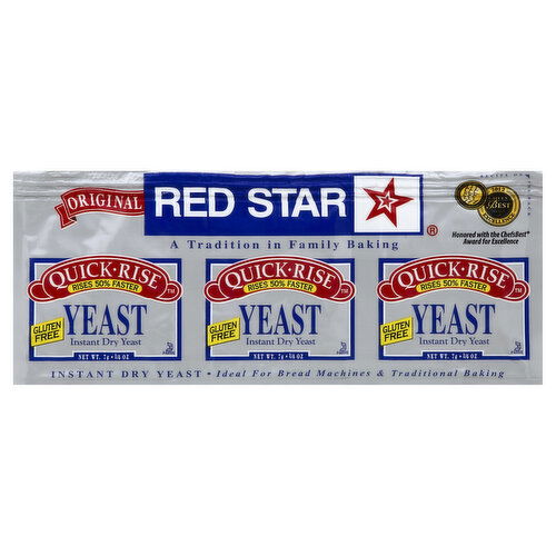 Red Star Yeast, Instant Dry, Quick Rise Original