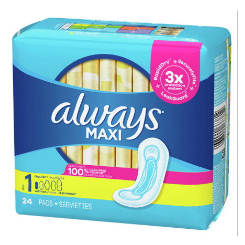 Always Size 1 Unscented Maxi Regular Pads
