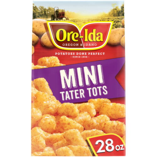 Ore-Ida Mini Tater Tots Seasoned Shredded Frozen Potatoes