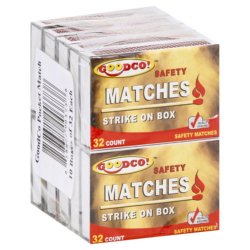 GoodCo Matches, Safety