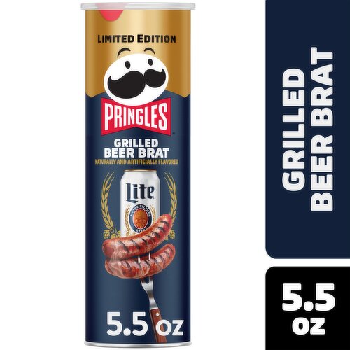 Pringles Potato Crisps Chips, Miller Lite Grilled Beer Brat, Limited Edition