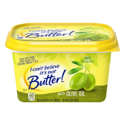 I Can't Believe It's Not Butter! Vegetable Oil Spread, with Olive Oil, 45%