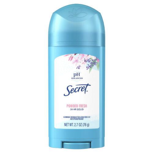 Secret Wide Solid Antiperspirant and Deodorant, Powder Fresh, 2.7 oz