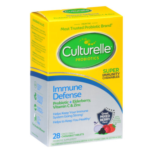 Culturelle Immune Defense, Great Mixed Berry, Chewable Tablets