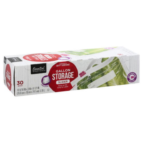 Essential Everyday Storage Bags, Slider, Gallon