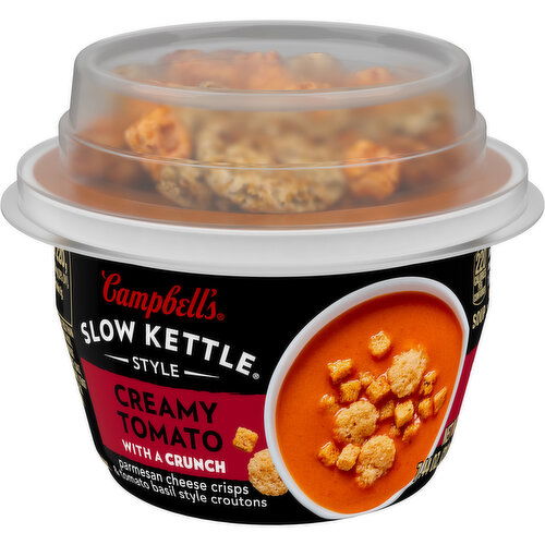 Campbell's® Slow Kettle® Creamy Tomato Soup with Parmesan Crisps and Tomato Basil Style Croutons