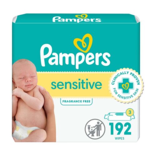 Pampers Sensitive Baby Wipes, 4X