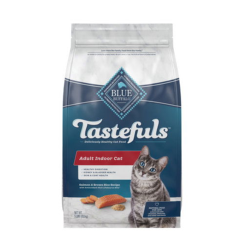 Blue Buffalo BLUE Tastefuls Indoor Natural Adult Dry Cat Food, Salmon