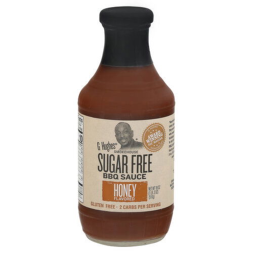 G Hughes BBQ Sauce, Sugar Free, Honey Flavored, Smokehouse