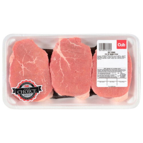 Cub Eye of Round Steak Beef Round