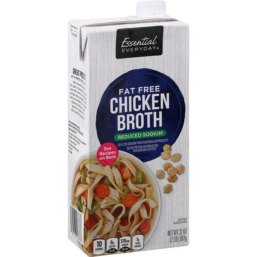 Essential Everyday Broth, Fat Free, Reduced Sodium, Chicken