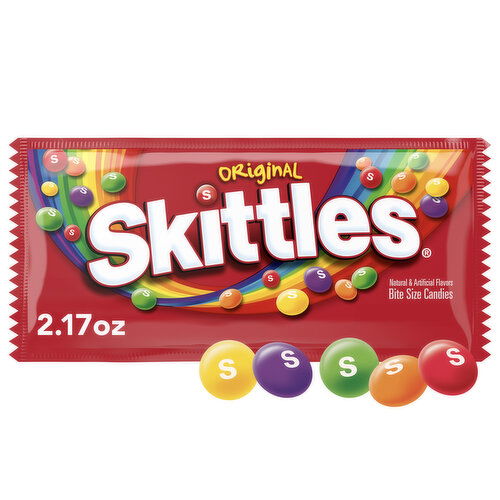 Skittles SKITTLES Original Chewy Candy, Full Size, 2.17 oz Bag