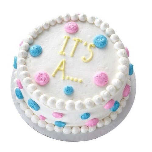 Cub "It’s A…" Gender Reveal Double 8" Layer Round Cake