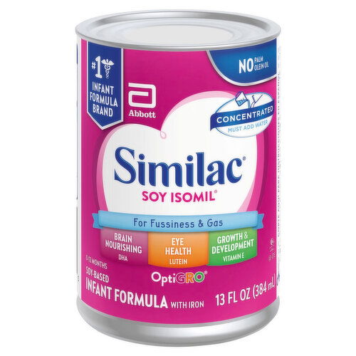 Similac Soy Isomil Infant Formula, with Iron, OptiGro, 0-12 Months