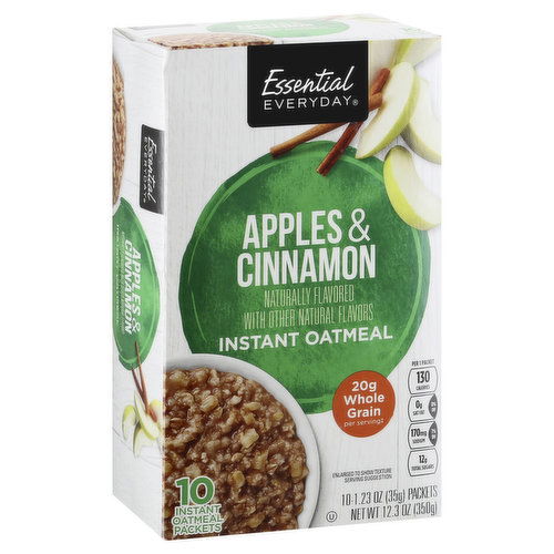 Essential Everyday Oatmeal, Instant, Apples & Cinnamon