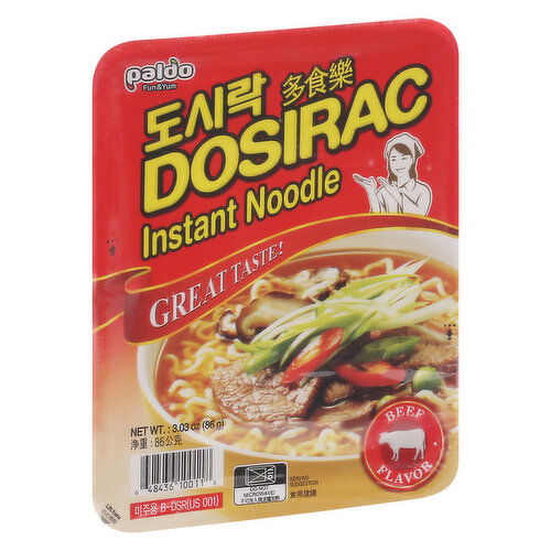 Paldo Dosirac Instant Noodle, Beef Flavor