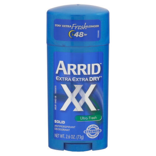 Arrid Extra Extra Dry Antiperspirant Deodorant, Ultra Fresh, Solid