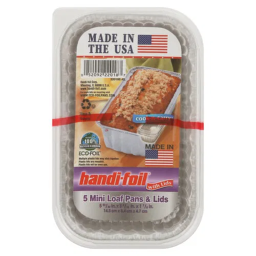 Foil loaf pans with lids best sale