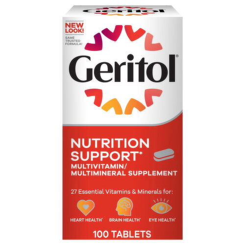 Geritol Nutrition Support Tablets Multivitamin/Multimineral Supplement