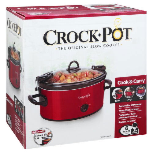 Crockpot Slow Cooker, Oval, 6 Quart