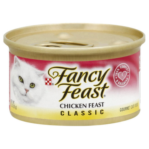 Fancy Feast Cat Food, Gourmet, Classic Chicken Feast