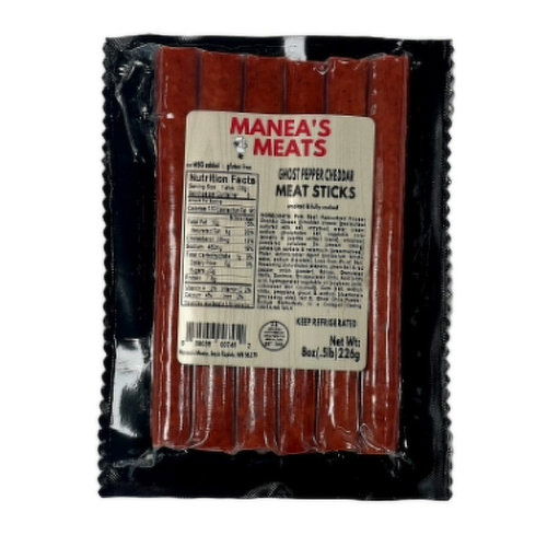 Manea's Meat Sticks, Cheddar Ghost Pepper