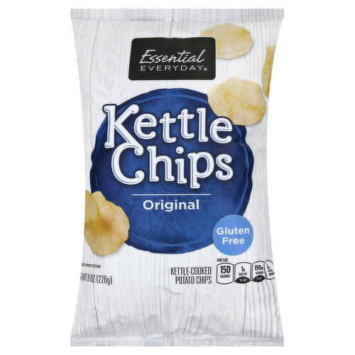 Essential Everyday Kettle Chips, Gluten Free, Original