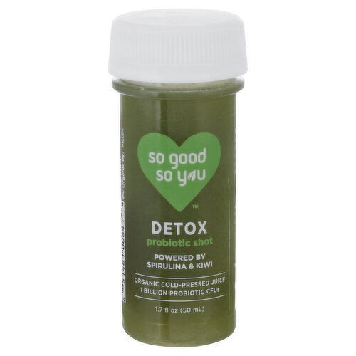 So Good So You Probioric Shot, Spirulina & Kiwi, Detox