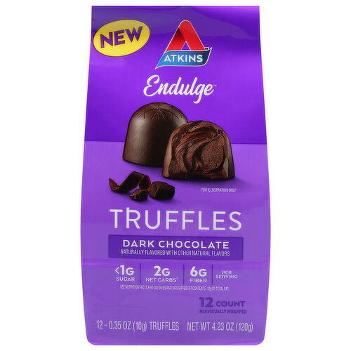 Atkins Endulge Truffles, Dark Chocolate