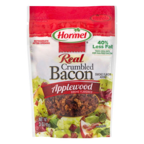 Hormel Bacon, Crumbled, Real, Applewood Smoke Flavored