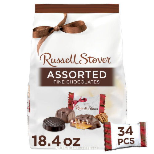 Russell Stover Assorted Milk & Dark Chocolates, 18.4 oz. bag (≈ 34 pieces)