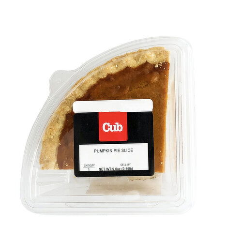 Cub Bakery 9" Pumpkin Pie Slice