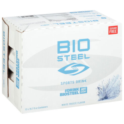 Biosteel Sports Drink, Sugar Free, White Freeze Flavor