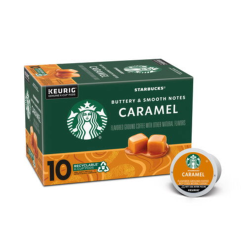 Starbucks K-Cup Coffee Pods, Caramel Naturally Flavored